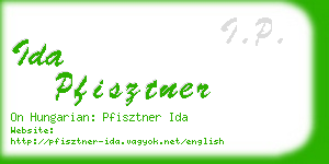 ida pfisztner business card